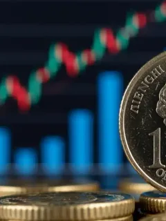 Australian dollar coin on stacked coins, representing RBA cash rate decision impact