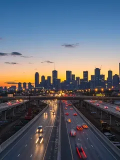 Modern highway construction project, symbolising Australia's infrastructure spending boost for 2026