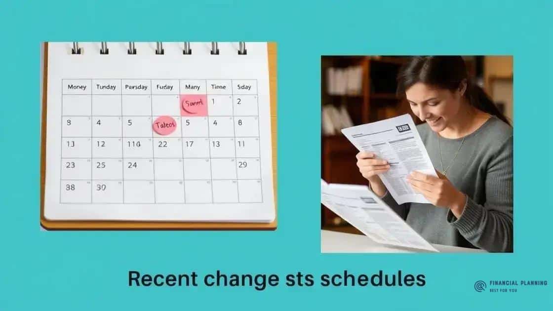 Recent changes in payment schedules