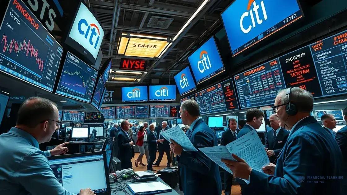 Market reactions to Citigroup