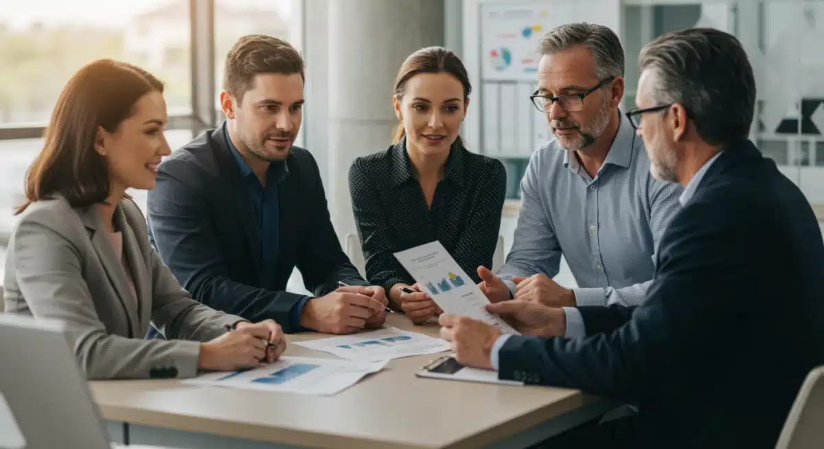Australians discussing financial planning with an advisor regarding new superannuation rules.