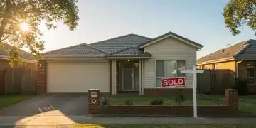 Modern Australian house with 'Sold' sign, representing a strong property market.